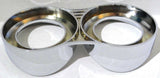 gauge cover small dual horizontal chrome plastic for Peterbilt 1987-2005 dash