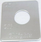Switch Plate for Peterbilt Clearance Lights On/ Off Stainless Steel GG#68474