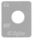 Switch Plate for Peterbilt Clearance Lights On/ Off Stainless Steel GG#68474