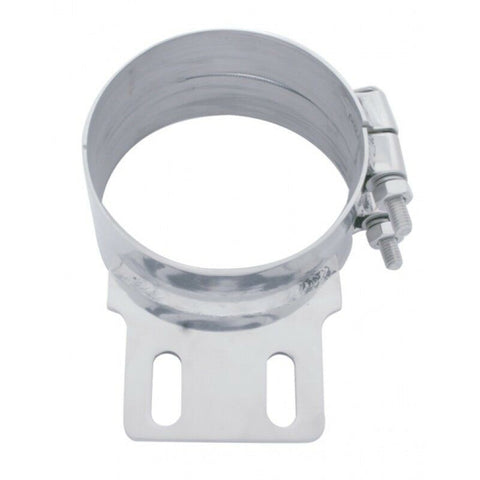 exhaust 5" butt joint clamp with straight bracket stainless for Peterbilt stacks