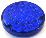 LED light 4" pearl blue lens 24 blue diodes 1156 Socket Peterbilt Kenworth FL