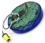 LED light 4" pearl blue lens 24 blue diodes 1156 Socket Peterbilt Kenworth FL