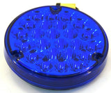 LED light 4" pearl blue lens 24 blue diodes 1156 Socket Peterbilt Kenworth FL