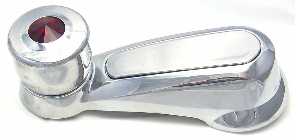 window crank red jewel slotted chrome plastic for 379 389 388 Peterbilt 2006-14