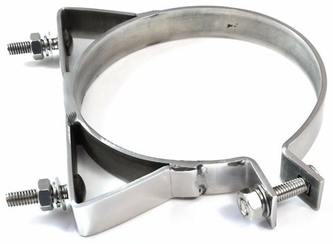 exhaust frame mounting bracket lower 6" stainless steel  Kenworth Aerocab stack