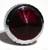 Upper Dash Screws for Kenworth Chrome Knurled Red Jewel 1" UP#23885 Set of 6