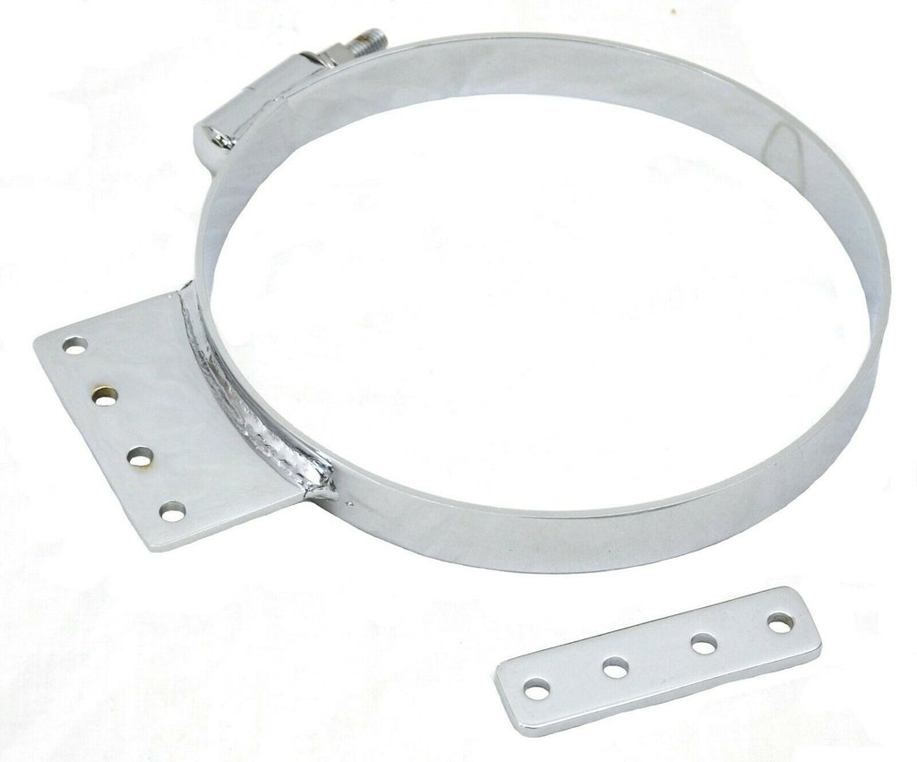 Exhaust Cab Mounting Clamp 8" Narrow for Kenworth Chrome Steel With Tab Style A