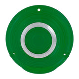 Lens replacement 4" green plastic with chrome ring for back of cab Peterbilt