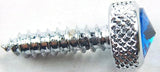 Upper Dash Screws for Kenworth Chrome Knurled Blue Jewel 1" UP#23881-6 Per Pack