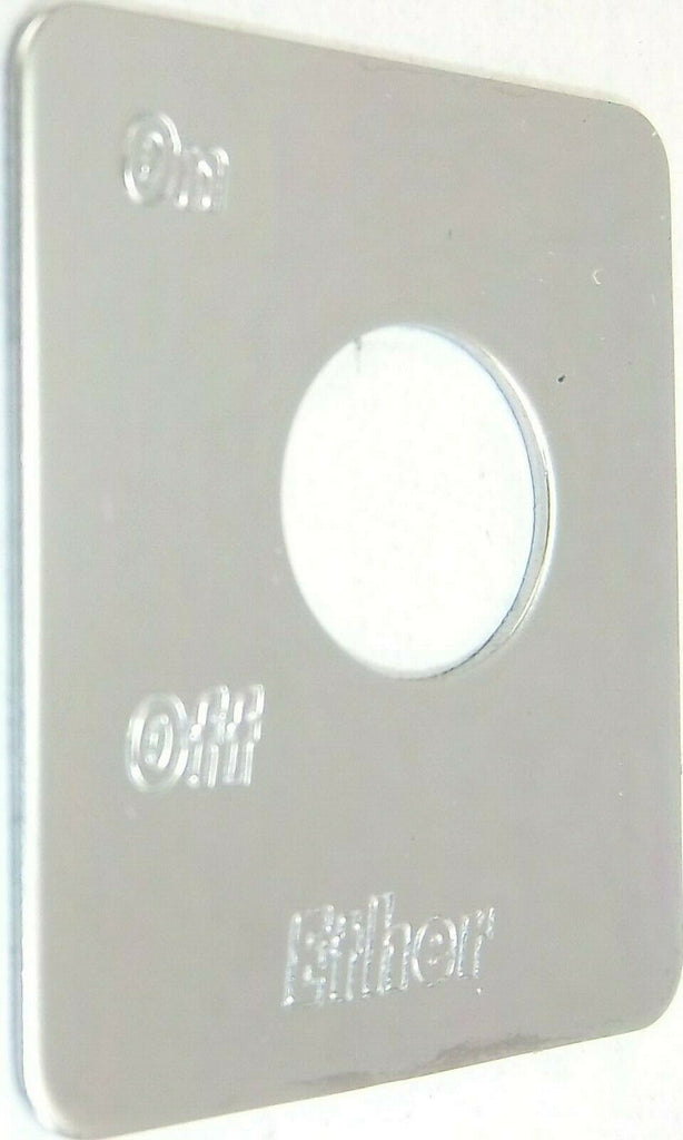 GG Switch Plate for Peterbilt Ether On/ Off Stainless Steel #68485