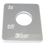 GG Switch Plate for Peterbilt Ether On/ Off Stainless Steel #68485