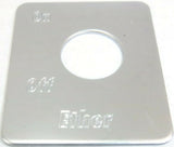 GG Switch Plate for Peterbilt Ether On/ Off Stainless Steel #68485
