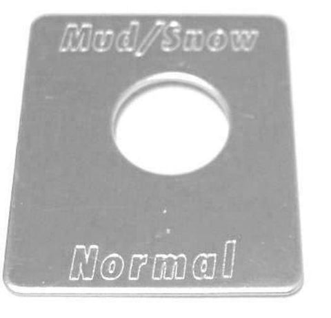 GG Switch Plate for Peterbilt Mud Snow Normal Stainless Steel #68492