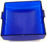 UP Dome Light Lens Square for Peterbilt Blue Plastic 3" Two Tab #30830 Each