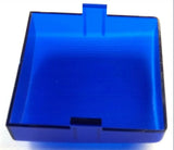 UP Dome Light Lens Square for Peterbilt Blue Plastic 3" Two Tab #30830 Each