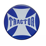 UP Air Brake Knob Tractor Screw-On Chrome w/ Blue Maltese Cross Sticker #23655