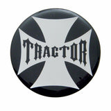 Air Brake Knob Tractor Screw-On Chrome w/ Black Maltese Cross Sticker UP#23654