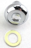 GG Deluxe Wiper/Washer Chrome Knob Clear Jewel Stainless Steel Ring #95752 Each