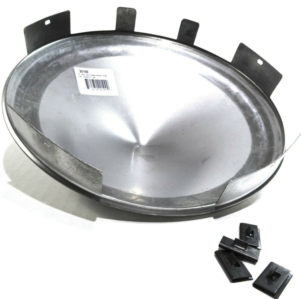 Front Hubs Cap for Aluminum Wheel Universal Pointed Cone SS 1" Lip UP#20109 Pair