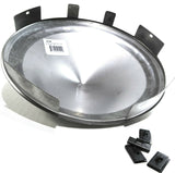 Front Hubs Cap for Aluminum Wheel Universal Pointed Cone SS 1" Lip UP#20109 Pair