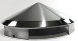 Front Hubs Cap for Aluminum Wheel Universal Pointed Cone SS 1" Lip UP#20109 Pair