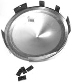 Front Hubs Cap for Aluminum Wheel Universal Pointed Cone SS 1" Lip UP#20109 Pair