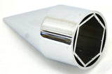 UP Lug Nut Covers 1 1/2" Push-On Spike Chrome Plastic 4 1/4" #10770 Set of 40