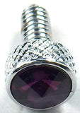 UP Dash Panel Screws for Peterbilt Purple Jewel Chrome 3/4" Tall #23835 Set of 2