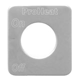 GG Switch Plate for Kenworth ProHeat Engine Heater Stainless Block Letter #68589