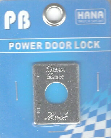 HTS Toggle Switch Plate Peterbilt Power Door Lock Stainless Engraved #PB-2009