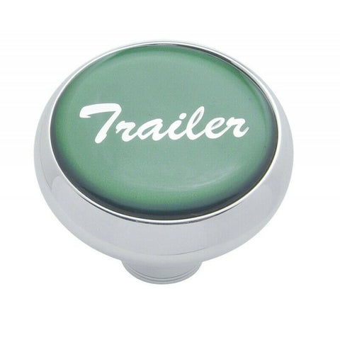 UP Deluxe Air Brake Knob Screw-On Trailer Green Glossy 1 3/4" Chrome #23408