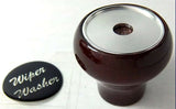 UP Dash Control Knob Wiper Washer 1" Black Glossy Sticker Wood Knob #23560 Each