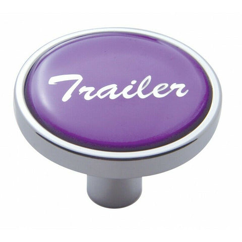 UP Air Brake Knob Pin Mount Trailer Purple Glossy Chrome Knob 1 1/8" Tall #23299