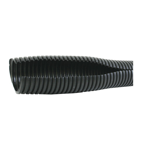GG Corrugated Split Wire loom 3/4" I.D. Black Plastic 100 ft. Roll #55114 Each