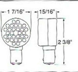 UP LED Bulb Replaces No. 1157 Right Angle Turn Signal 30 LEDs Amber #38788 Each