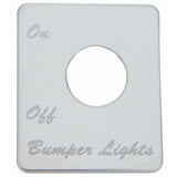 UP Toggle Switch Plate for Peterbilt Bumper Light Stainless Steel Etched #48411