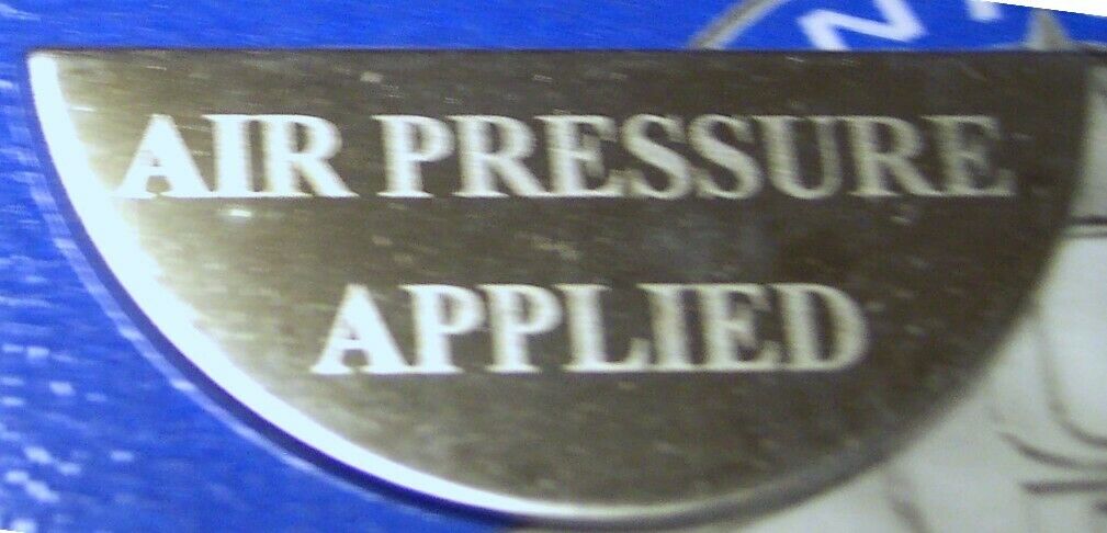 UP Gauge Emblem for Freightliner Air Pressure Applied Stainless Etched #48085