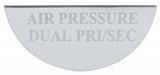 UP Gauge Emblem for Freightliner Air Pressure Dual PRI/SEC Stainless #48085-1