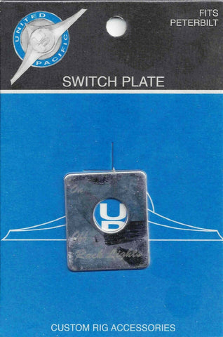 UP Toggle Switch Plate for Peterbilt Rack Light Stainless Steel Etched #48462