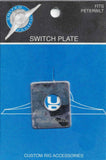 UP Toggle Switch Plate for Peterbilt Rack Light Stainless Steel Etched #48462