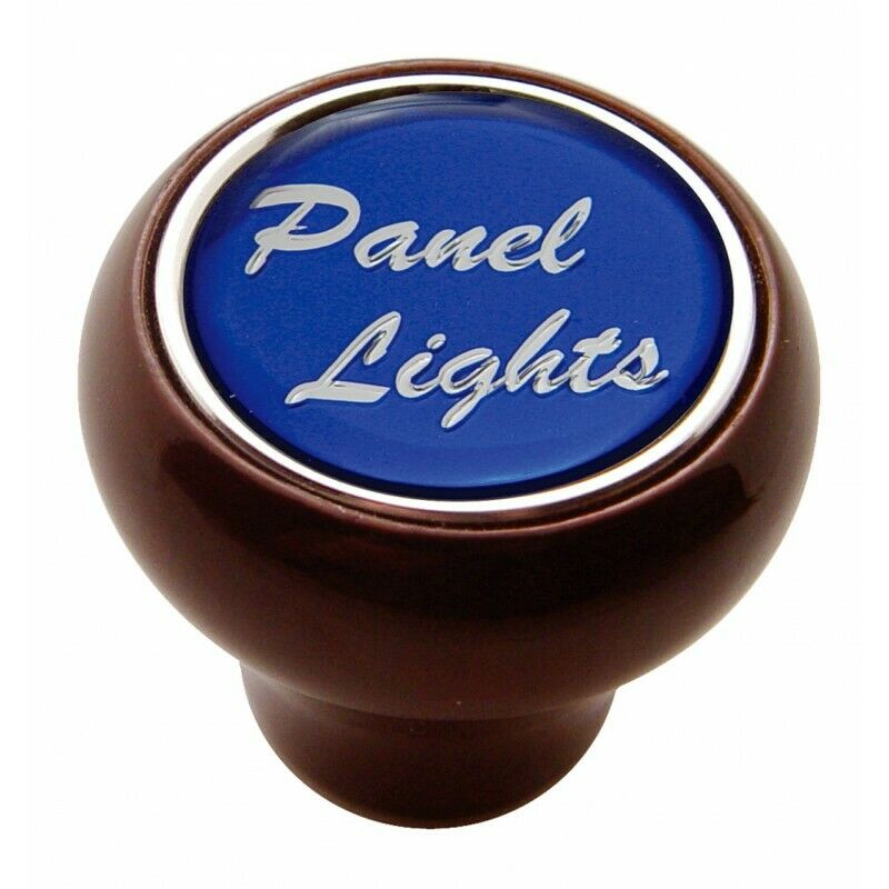 UP Dash Control Knob Panel Lights 1" Blue Glossy Sticker Wood Knob #23543