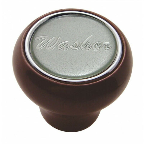 UP Dash Control Knob Washer 1" Silver Glossy Sticker Wood Knob #23553 Each