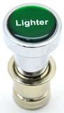 Cigarette Lighter Knob for a 7/8" Socket Green/Silver Block Letters GG#96653