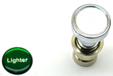 Cigarette Lighter Knob for a 7/8" Socket Green/Silver Block Letters GG#96653