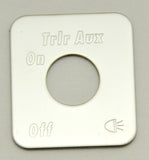 Switch Plate for Kenworth Trailer Auxiliary Lights Stainless Block GG#68521