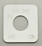 Switch Plate for Kenworth Trailer Auxiliary Lights Stainless Block GG#68521