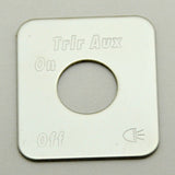 Switch Plate for Kenworth Trailer Auxiliary Lights Stainless Block GG#68521