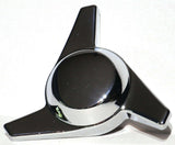 GG Hub Cap Spinner 3 Bar Right Hand Chrome Plastic 1-1/2" Wing Stud Mount #90318