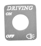 HTS Switch Plate for Freightliner Driving Lights Stainless Engraved #FL-1006