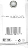 HTS Switch Plate for Freightliner Driving Lights Stainless Engraved #FL-1006